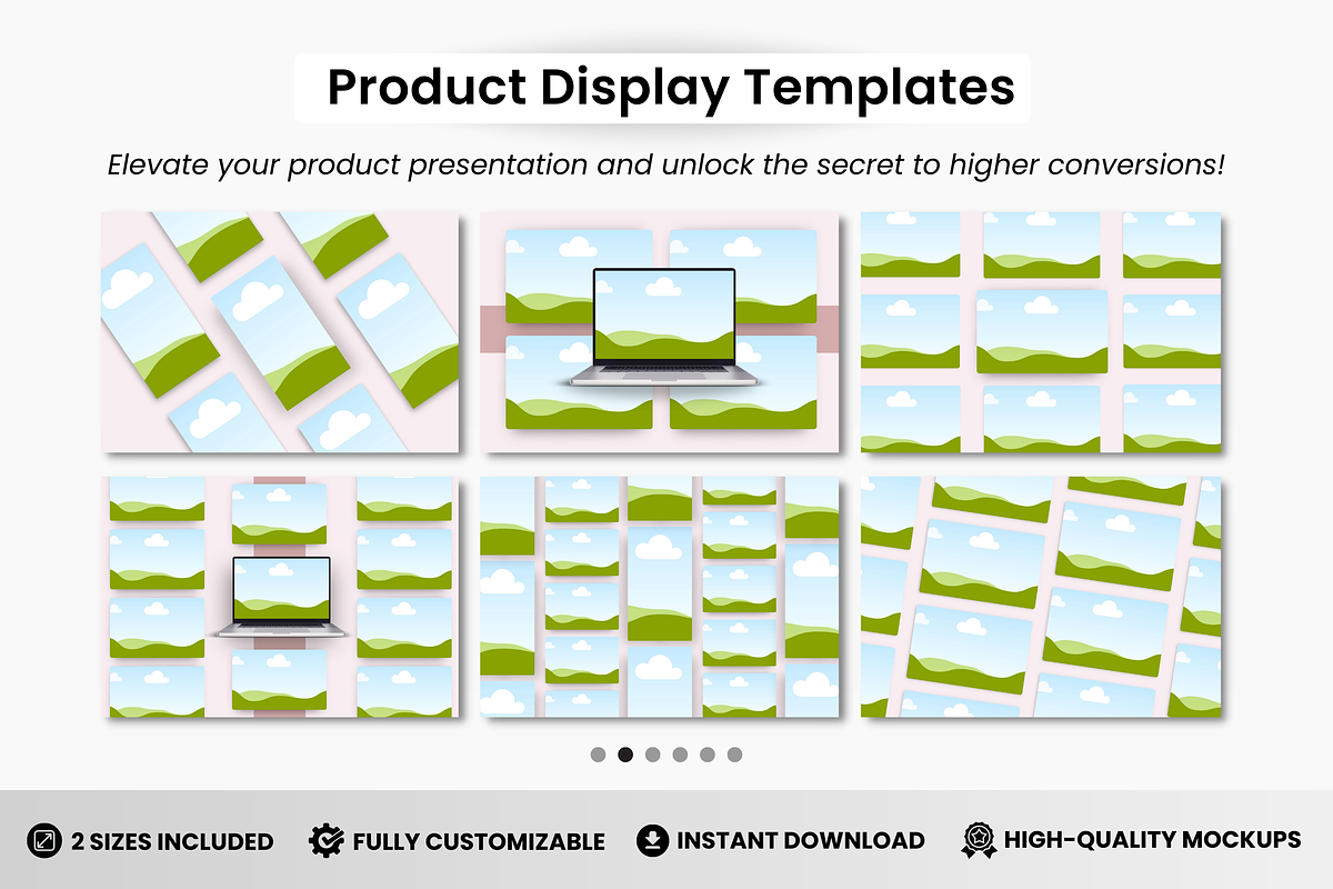 Website Canva Mockup Templates Bundle