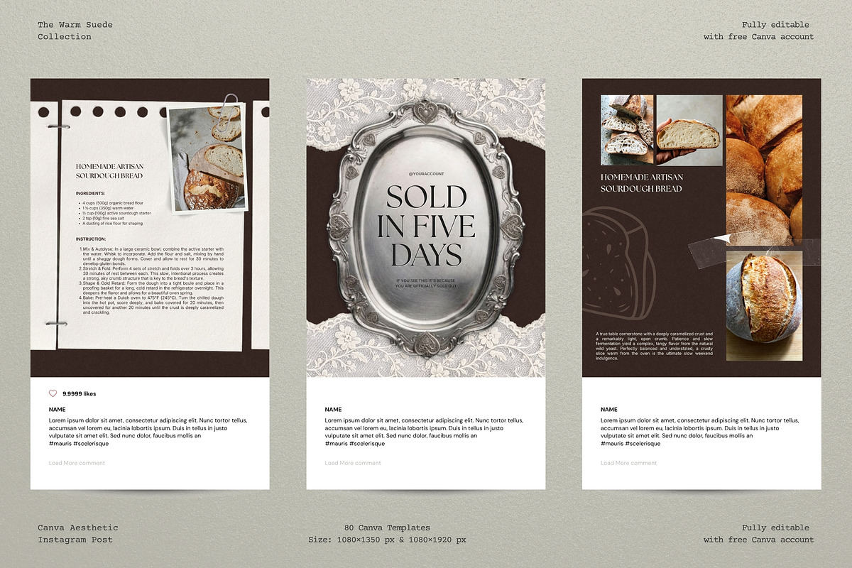The Warm Suede Collection, a Social Media Template by Pani Temp. (Photo 9 of 15)