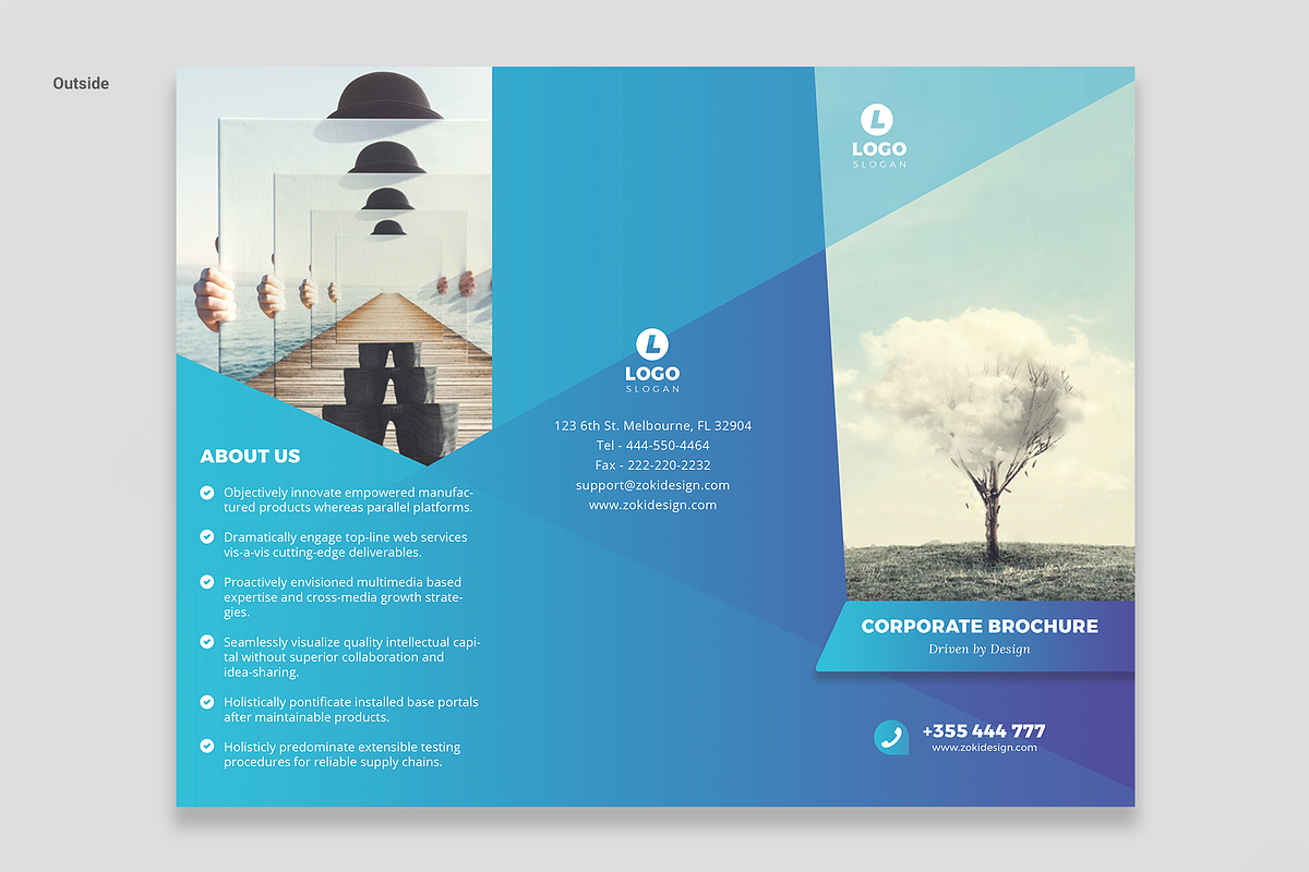 Creative Tri Fold Brochure Template, a Brochure Template by zokidesign (Photo 3 of 4)