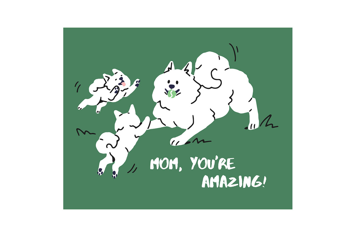 Mother's Day cards with animals set, an Animal Illustration by PaperTrident (Photo 4 of 11)