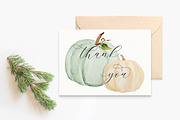 Watercolor Fall Pumpkins, Leaves, an Illustration by DailyMiracleDigitals,LLC (Thumbnail 3 of 7)