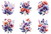 Whimsical Lavender Pink Flowers PNG, an Illustration by CraftArtStudio (Thumbnail 2 of 6)