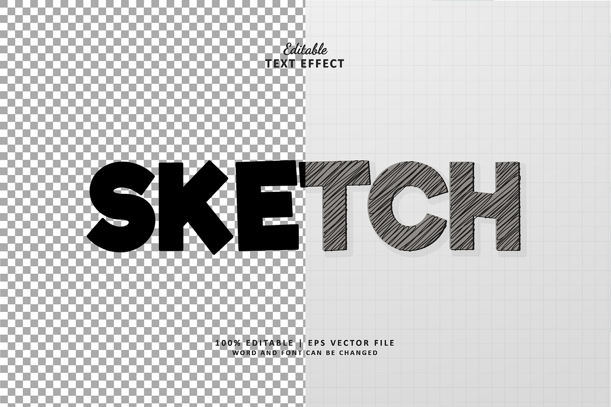 Text Effect Sketch, a Brushes & More by Navy Graphic (Photo 2 of 2)