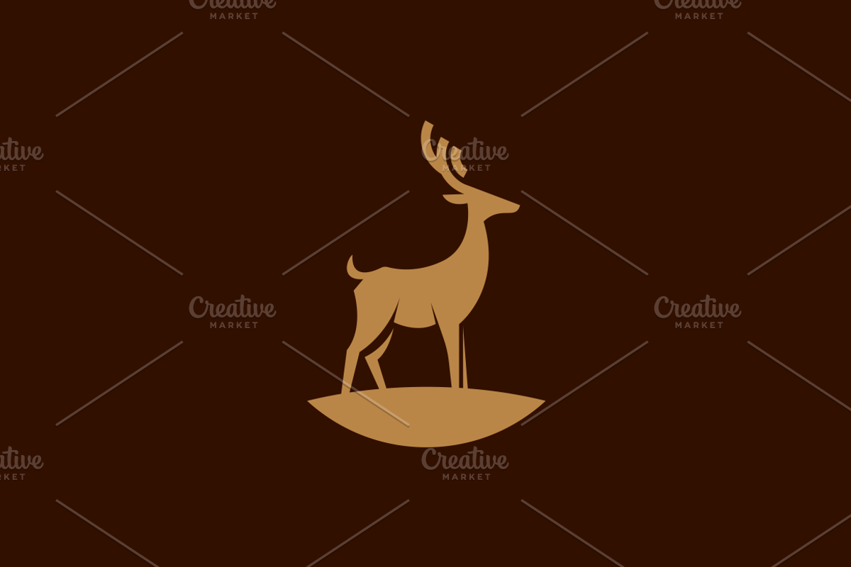 Deer Silhouette Logo Template, a Branding & Logo Template by EndR_ID (Photo 2 of 4)