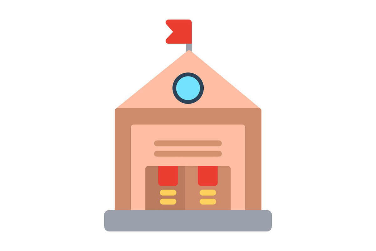 Warehouse Flat Icon, a Duotone Icon by Pexelpy (Photo 1 of 2)