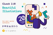 Clusck 2.0! Illustration Kit, a Templates & Theme by ls-illustrations (Thumbnail 1 of 6)