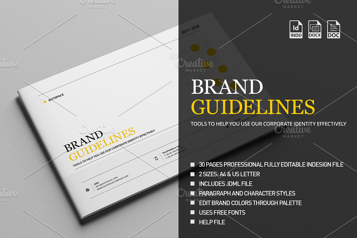 Brand Manual 30 Pages A4 / US Letter, a Brochure Template by Mastergfx (Photo 1 of 32)