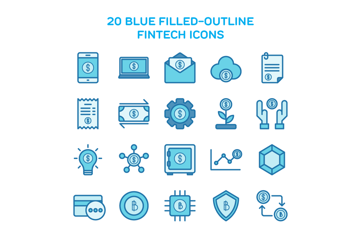 FinTech Icons, an Icon by inipagi