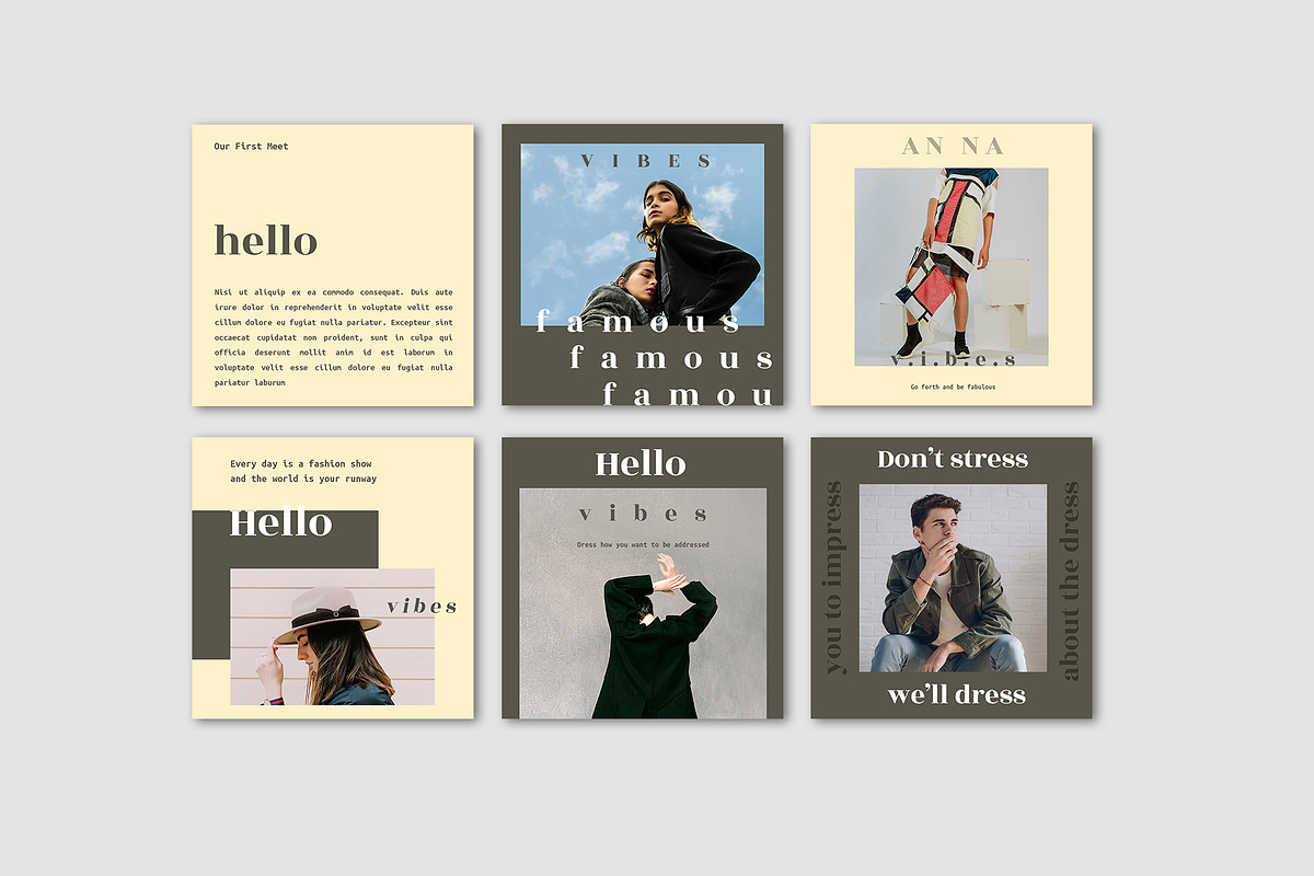Minimalist Fashion Instagram Kit, a Social Media Template by Meknya (Photo 7 of 11)