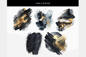 Black And Gold Watercolor Texture