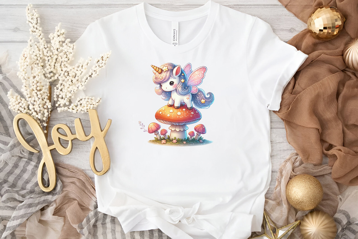 Cute Fairy Unicorn Sublimation Clipa, an Illustration by DreamArtGraphic (Photo 3 of 5)