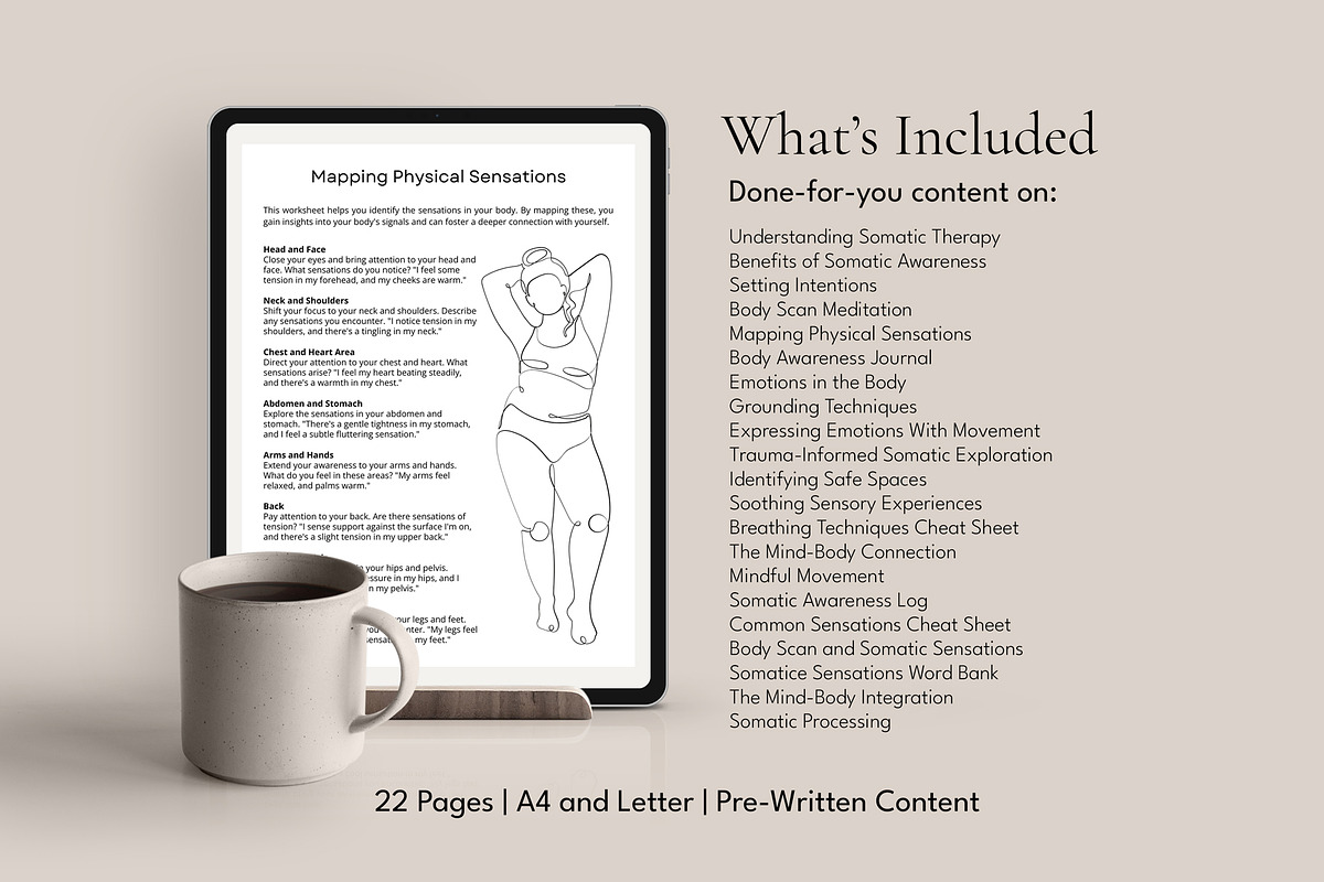 Somatic Therapy Canva Templates, a Templates & Theme by Miri Campbell (Photo 2 of 8)