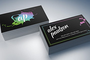 Paint Splatter Business Card 012, a Business Card Template by Nonaglyph Design (Thumbnail 1 of 5)