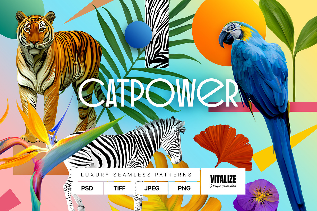 CATPOWER — Luxury Seamless Pattern, a Pattern Graphic by Designnina Shop (Photo 1 of 13)