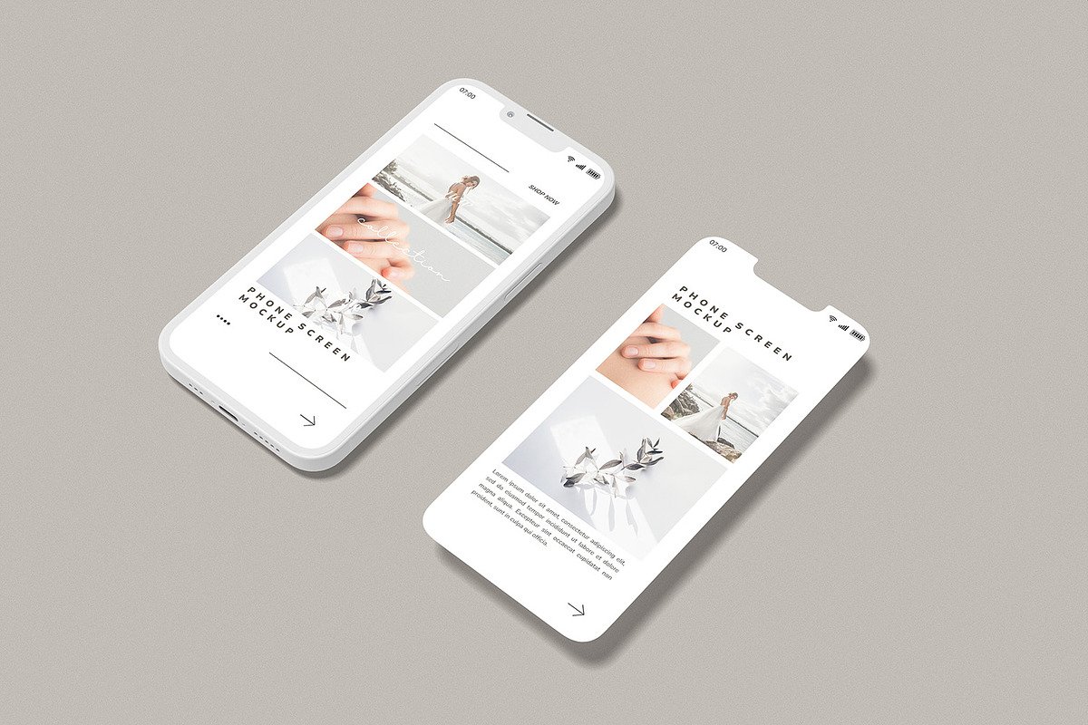 Phone Screen Clay Mockup, an iPhone Mockup by mahremdesign (Photo 11 of 11)