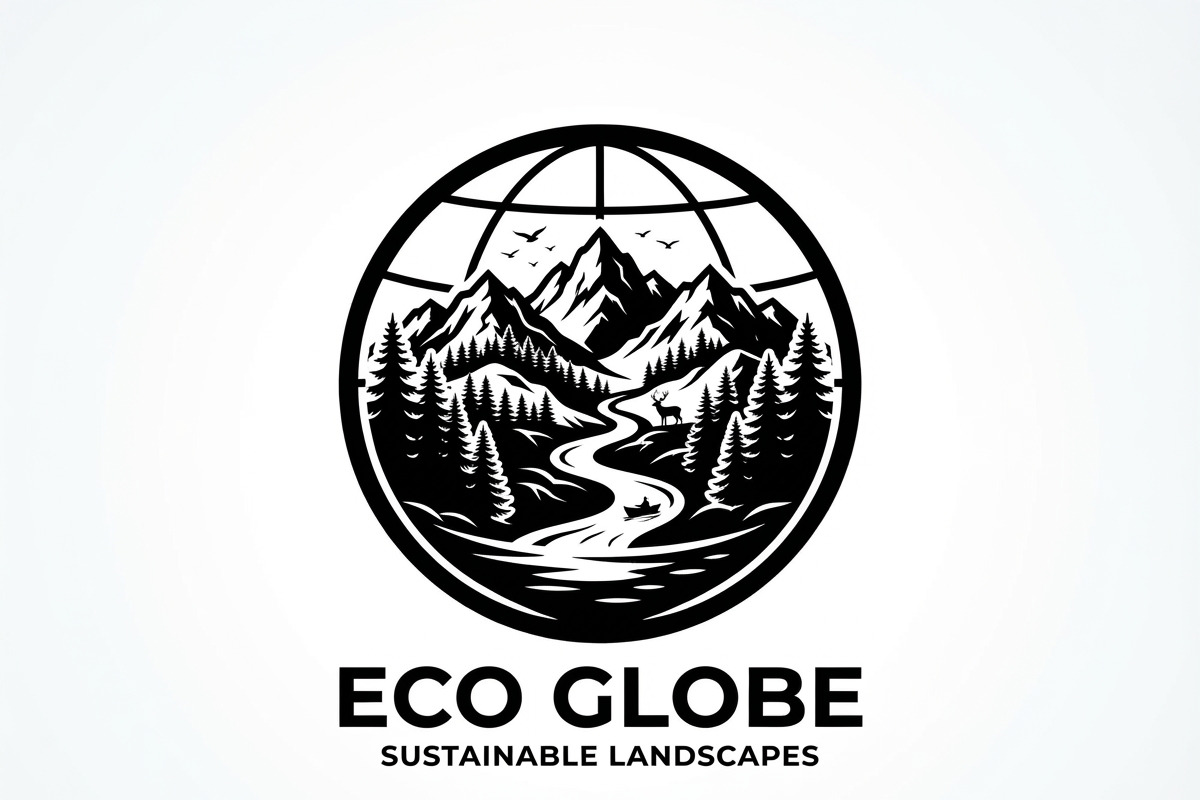60 Eco Globe Landscape Silhouette, a Technology Illustration by Amazin_art (Photo 21 of 29)