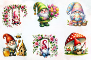 Spring Gnome Sublimation Clipart, an Illustration by RobertsArt (Thumbnail 7 of 7)