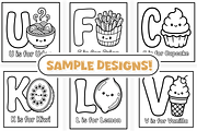 Kawaii Foodie ABC Coloring Book, an Education Illustration by Craftsbeefy (Thumbnail 2 of 4)