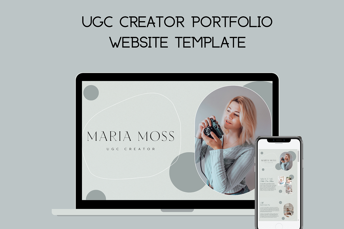 UGC Portfolio Website Canva Template, a Landing Page Template by Wixify Studio (Photo 8 of 8)