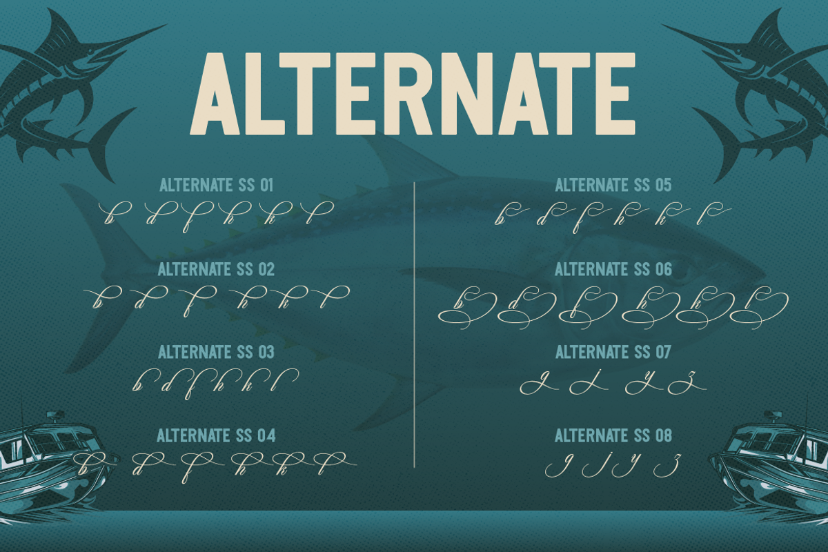 Phatin Angler, a Handwritten Font by Burntilldead (Photo 6 of 11)