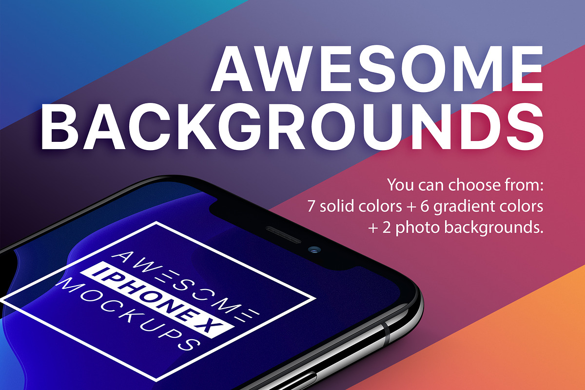 iPhone X Mockup - Lying On Surface, an iPhone Mockup by Mockups & Illustrations (Photo 6 of 11)