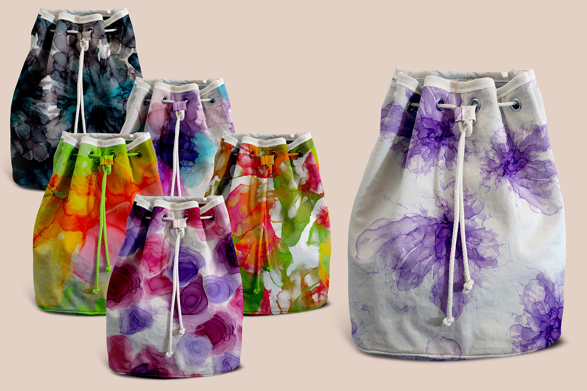 Flowers fluid art set., a Pattern Graphic by Digital illustration shop (Photo 3 of 11)