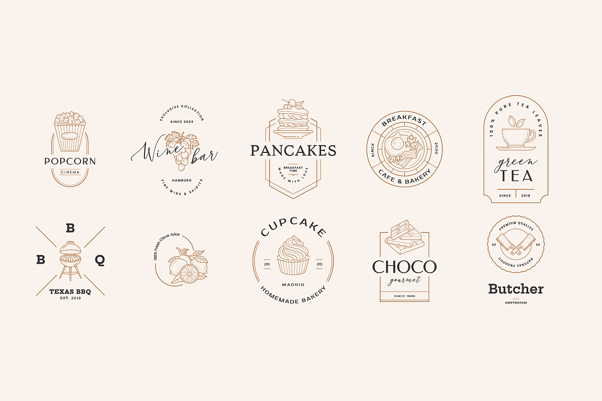 Food Logo Kit, a Branding & Logo Template by iStar Design (Photo 14 of 23)