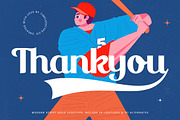 Victory Baseball Retro Sport Font, a Script Font by timelesstype.co (Thumbnail 20 of 20)
