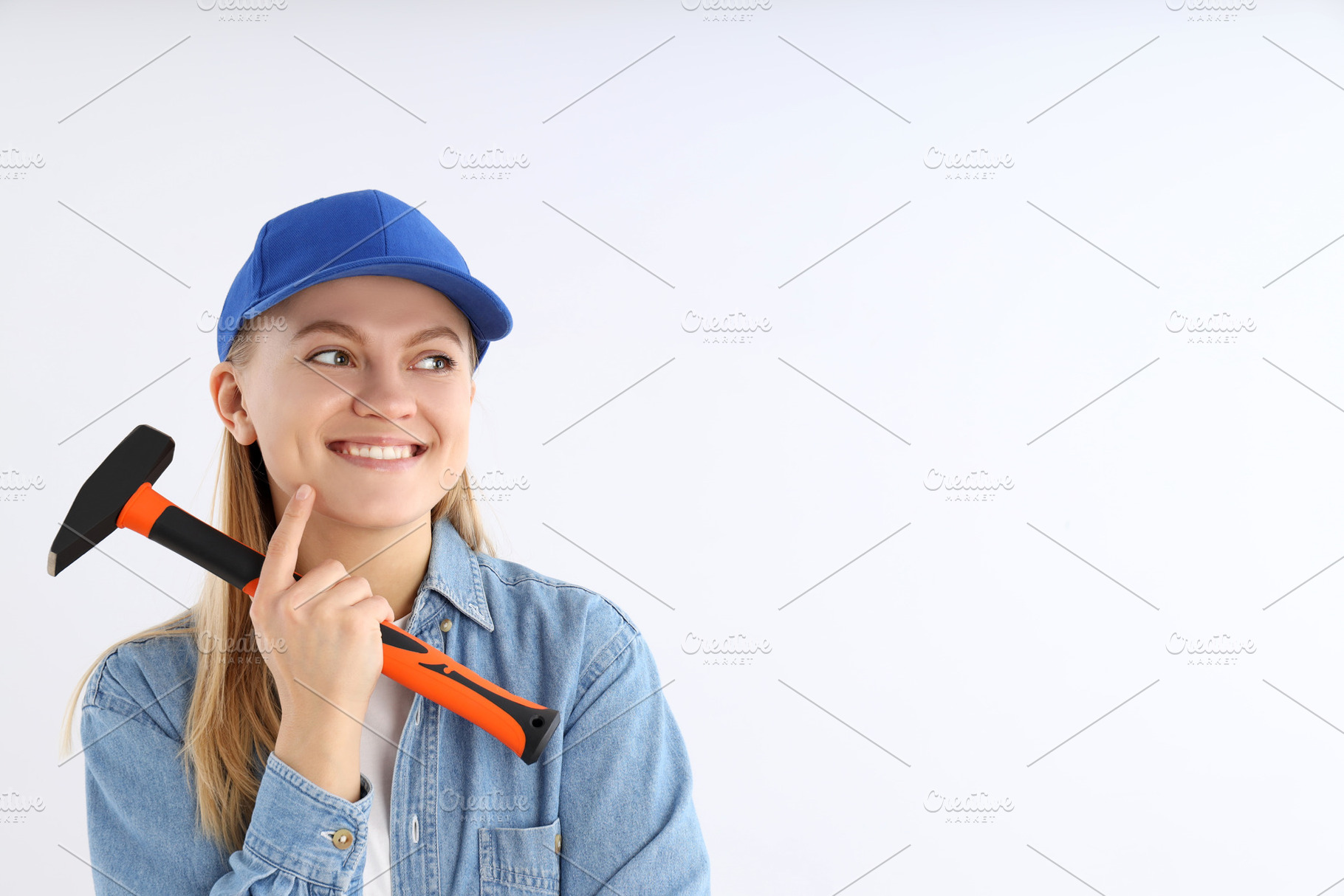 Concept of occupation with attractive young blonde woman, a Person Photo by AtlasStudio PRO