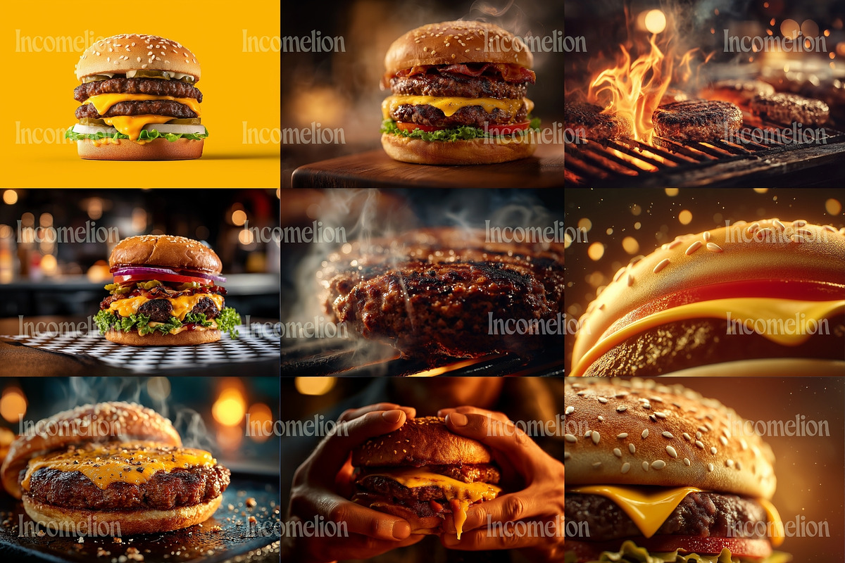 80 Professional Burger Stock Photos, a Food & Drink Photo by Incomelion (Photo 3 of 14)