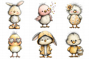 Funny Pink Easter Chick Clipart, an Illustration by Daily.Designs (Thumbnail 4 of 8)