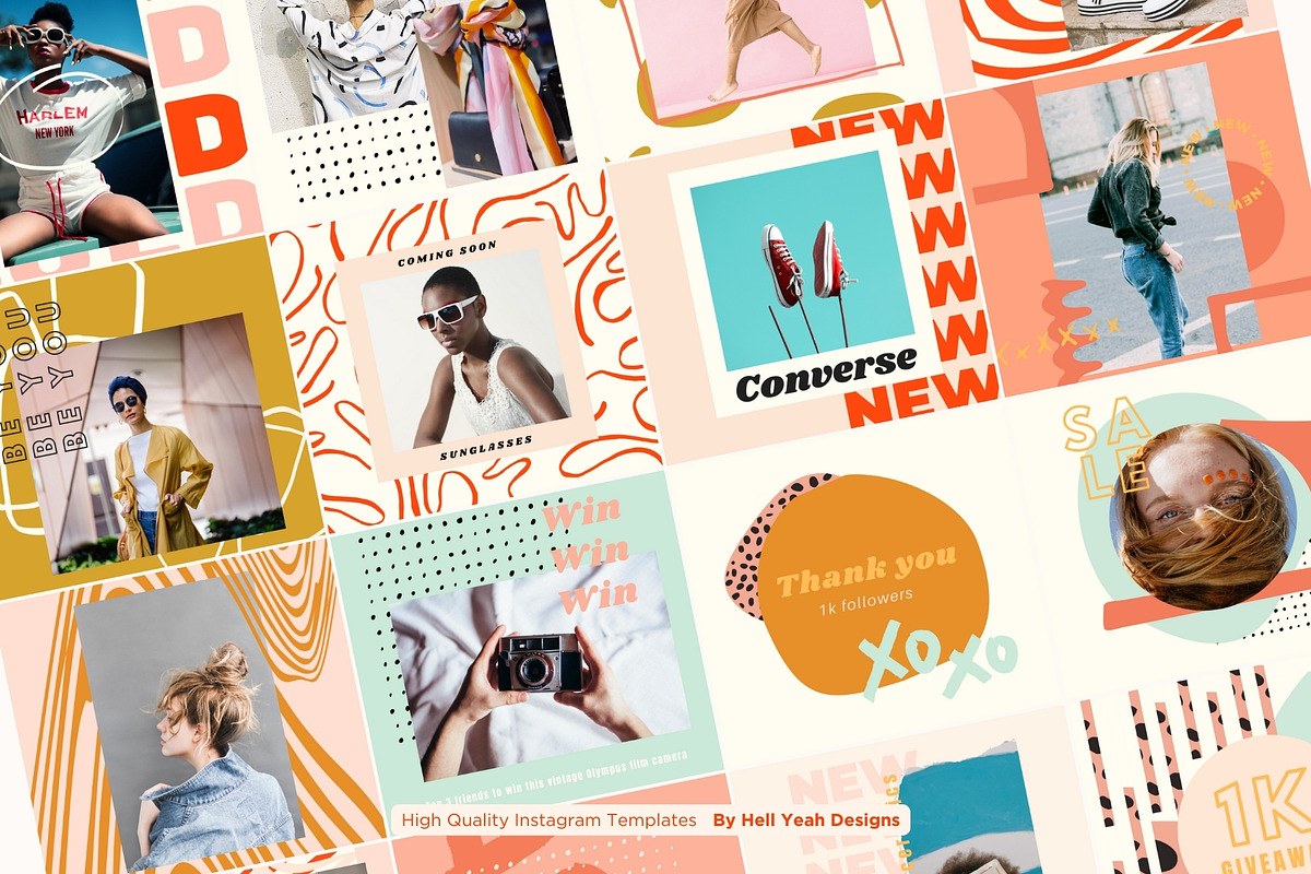 HUGE Bold Instagram Templates Bundle, a Social Media Template by Hell Yeah Designs (Photo 4 of 11)