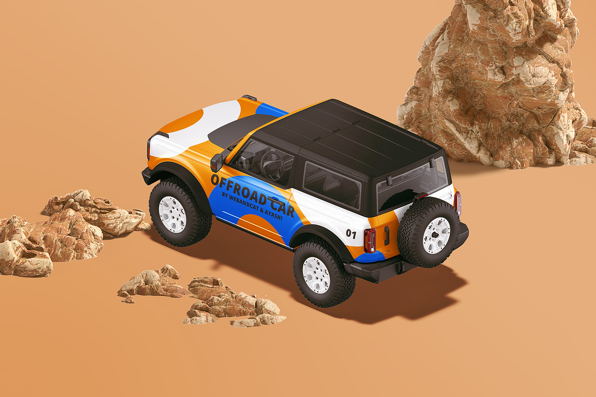 SUV Car Mockup, an Advertising Mockup by WebAndCat (Photo 6 of 14)