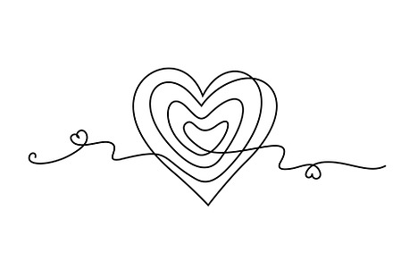 Valentines day card. Heart scribble, a Decorative Illustration by Valenty