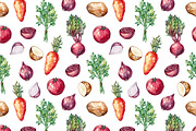 Beetroot Soup+Watercolor Ingredients, an Illustration by Olga Olmix (Thumbnail 6 of 9)
