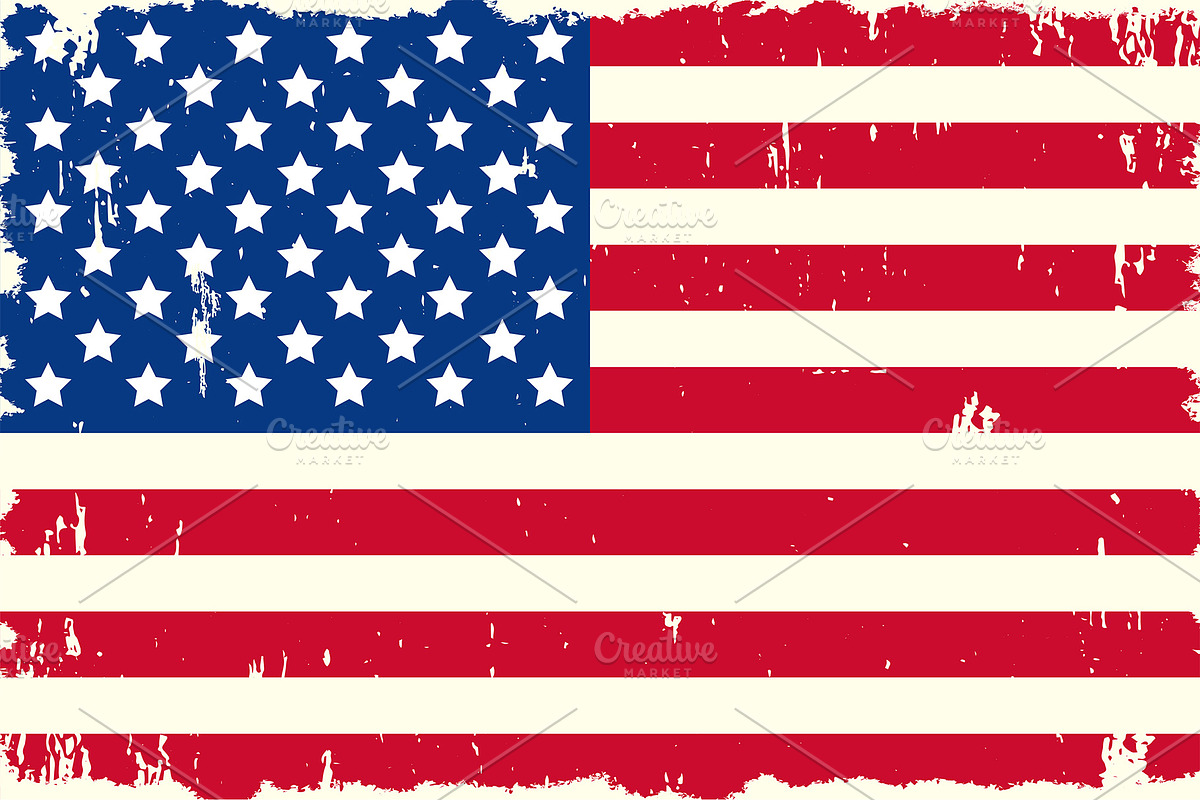 Grunge Vector American flag, a Texture Graphic by Tabiti