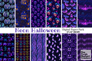 Neon Halloween Florescent Blacklight