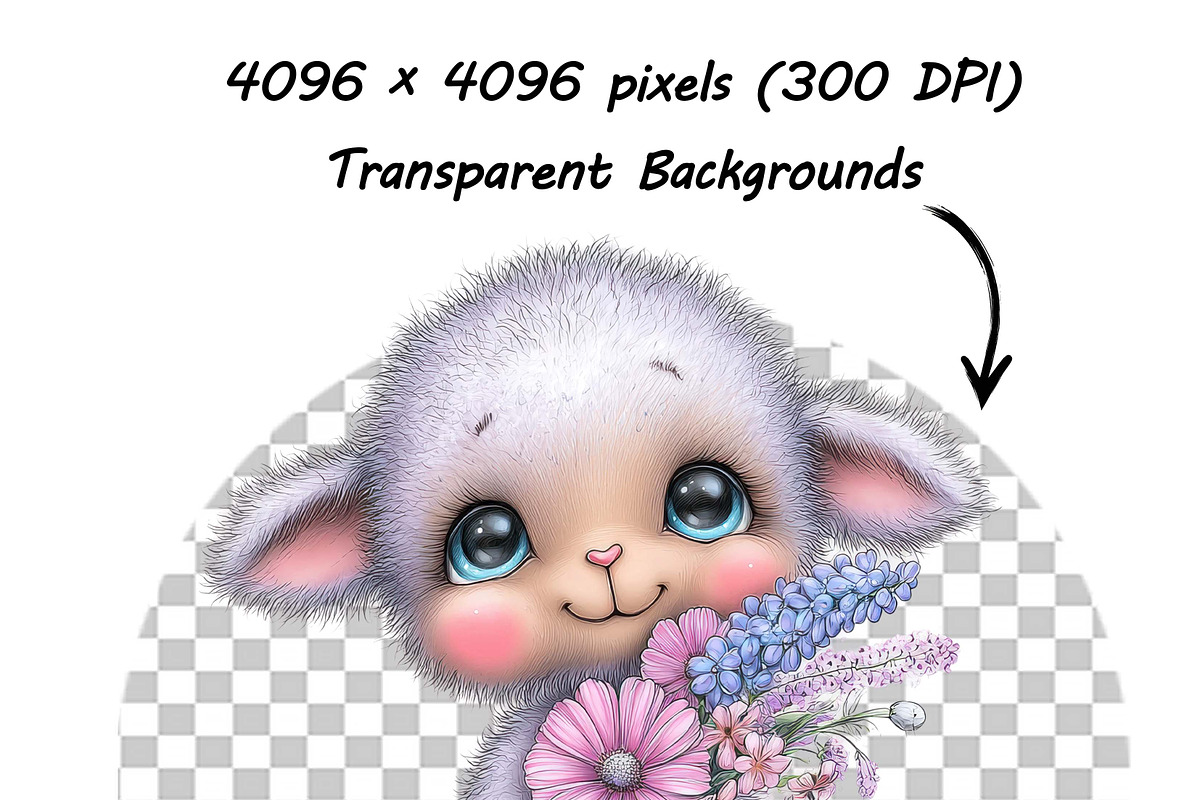 Whimsical Floral Animal Clipart Set, an Illustration by one-touch (Photo 7 of 16)