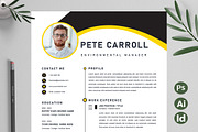 Clean Resume Design | CV Template, a Resume Template by Attractive Resume (Thumbnail 1 of 3)