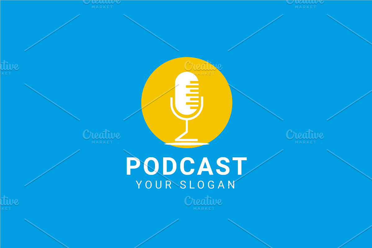 Podcast Microphone Logo Bundle, a Branding & Logo Template by Dyn Studio (Photo 4 of 6)