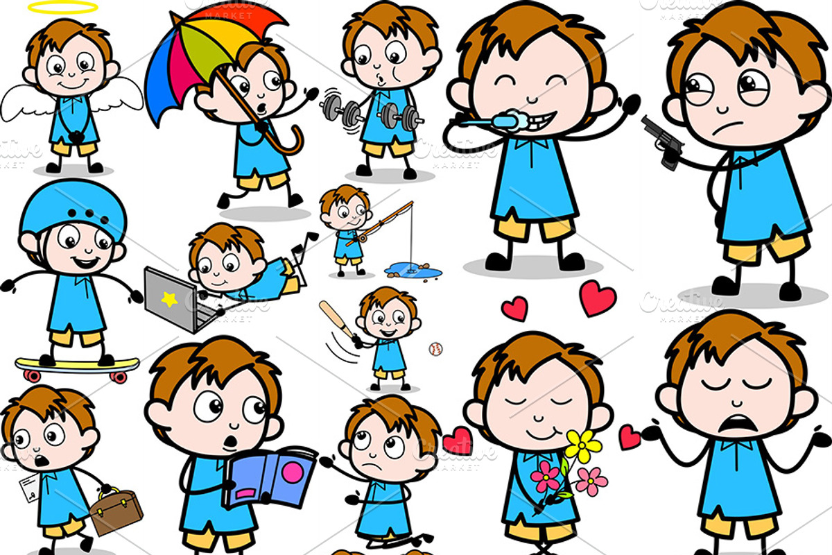 Little Boy ~ Cartoon Character Set, an Education Illustration by The Toon Company (Photo 5 of 7)