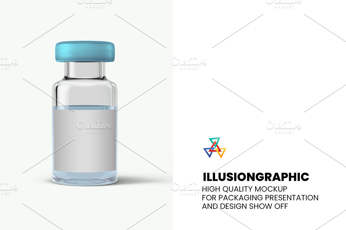Vial Bottles Mock Up - 9 views, a Packaging Mockup by Illusiongraphic (Photo 19 of 19)
