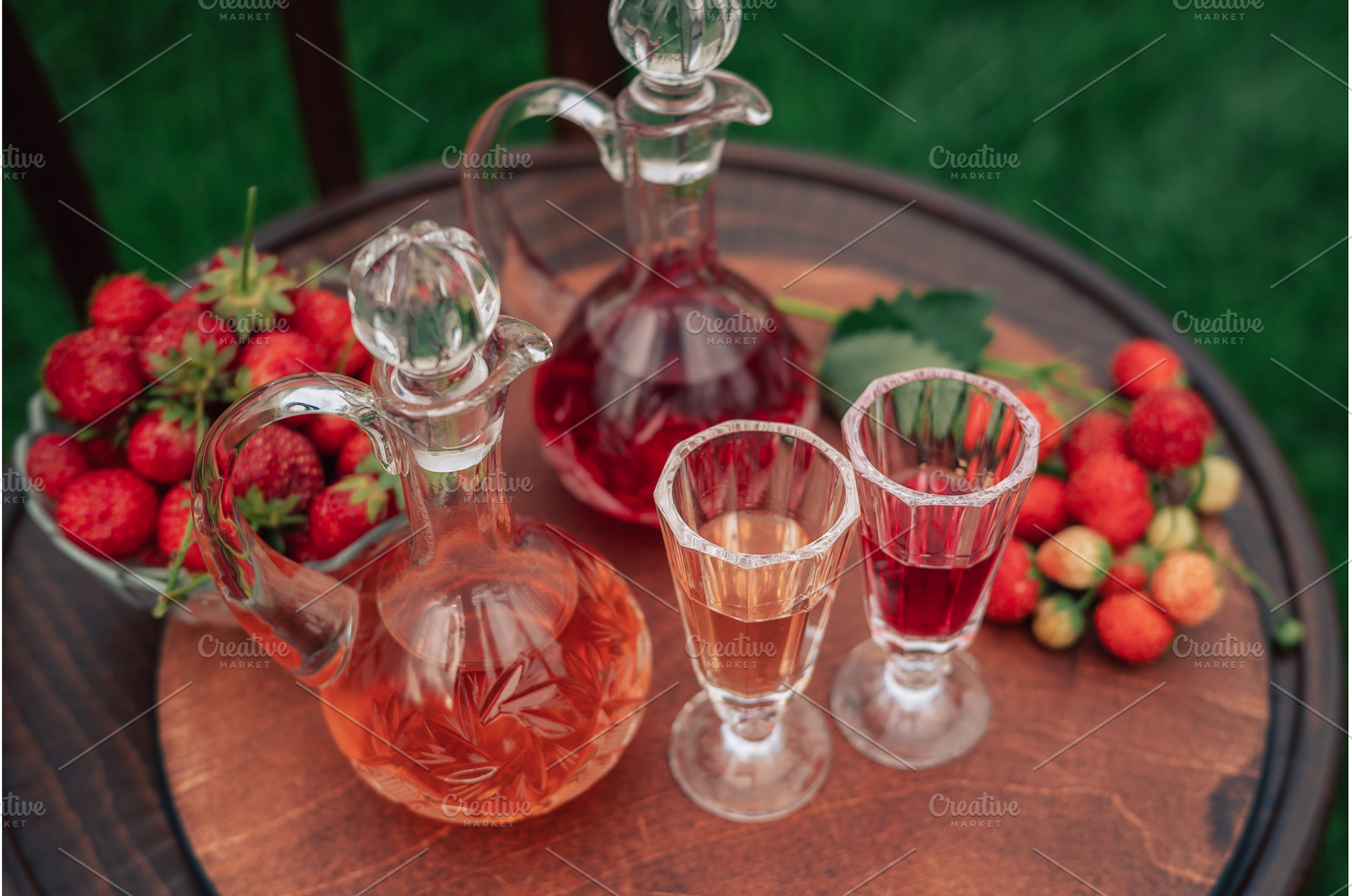 Strawberry Liqueur in Elegant Glass, a Food & Drink Photo by Jan Jack Russo Media