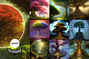 100 Fantasy Trees - Oil Painting Art, an Illustration by pixaroma (Thumbnail 6 of 18)