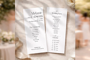 Elegant Wedding Program Canva bd005, a Card Template by TyphoonStudio (Thumbnail 1 of 10)