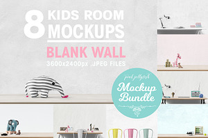 kids room mockups bundle