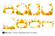 Autumn Alphabet Clipart – Hand-Paint, an Object Illustration by crafty (Thumbnail 12 of 13)