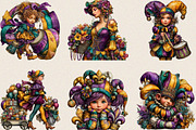 Watercolor Mardi Gras Clipart Bundle, an Illustration by SVGArt (Thumbnail 2 of 8)