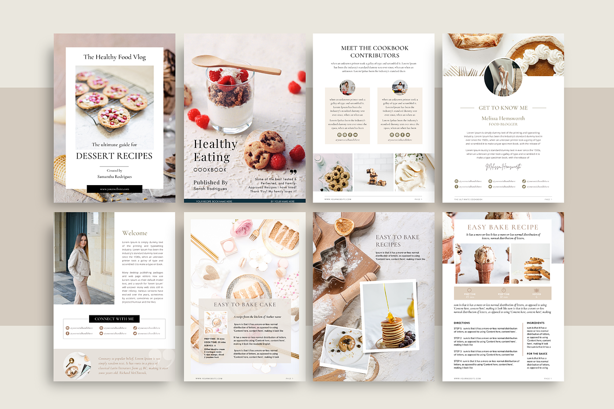 Cookbook Recipe Template, a Flyer Template by Design Lush Studio (Photo 4 of 6)