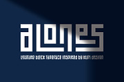 Alones, a Blackletter Font by Ridha-38.lineart (Thumbnail 1 of 14)
